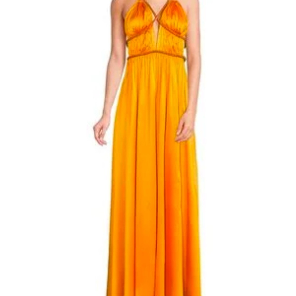 Cult Gaia Salee Orange Maxi Gown